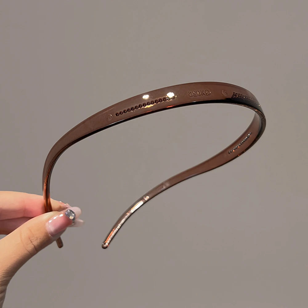 New Trendy Sunglasses Frame Shape Acrylic Hairbands Coffee